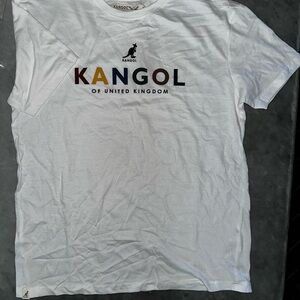 Kangol White Tee with Multicolor Logo
